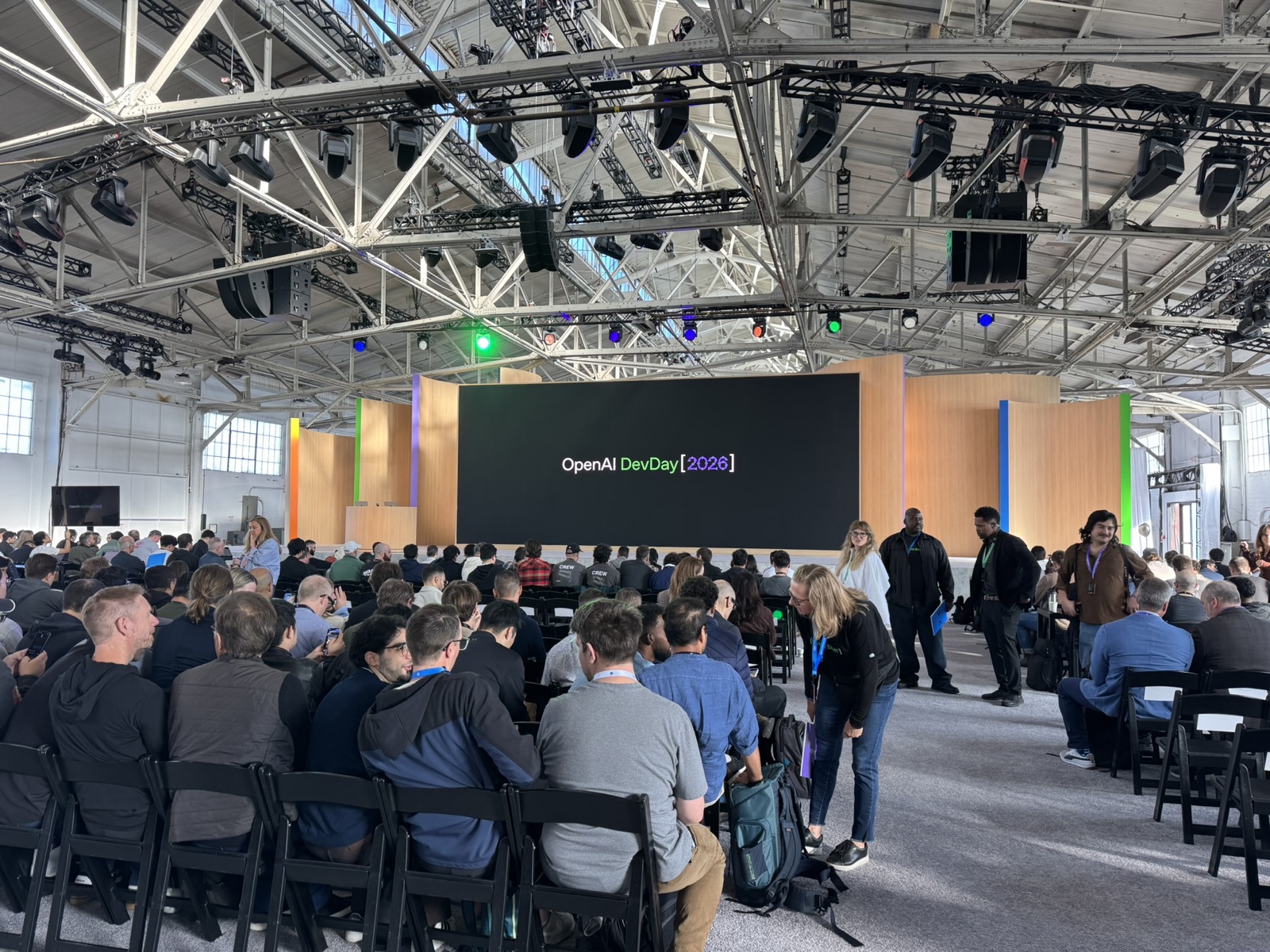 The DevDay keynote hall at Fort Mason, San Francisco.